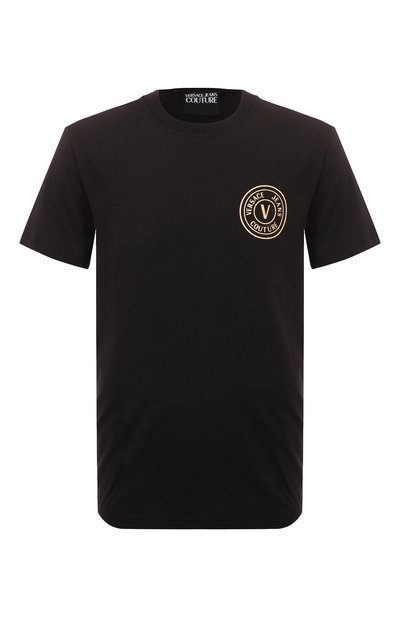 Хлопковая футболка VERSACE JEANS COUTURE, арт. 75GAHT06/CJ00T, фото 1