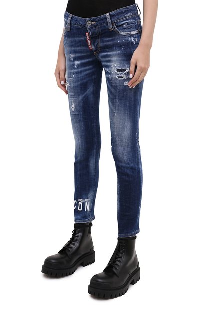 Джинсы DSQUARED2 синего цвета по цене 51850 руб., арт. S80LA0012/S30342, фото 4 Джинсы DSQUARED2, арт. S80LA0012/S30342, фото 4