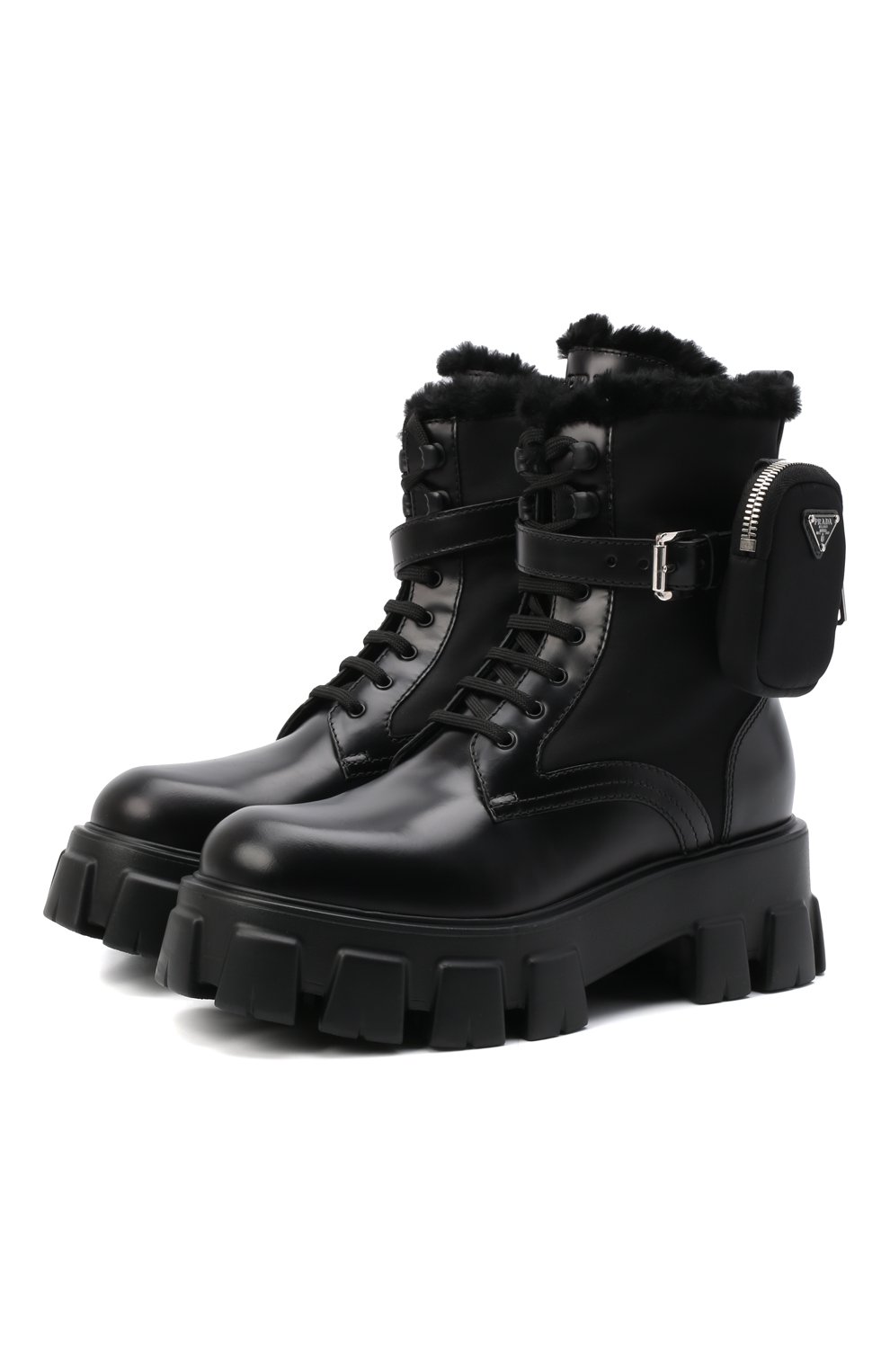 Комбинированные ботинки monolith PRADA, арт. 1T255M-3LEK-F0002-ZB55, фото 1