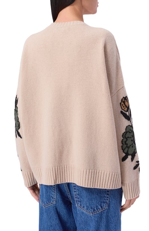 Шерстяной свитер Weekend Max Mara PAVIDI Кремовый  PAVIDI Фото 4