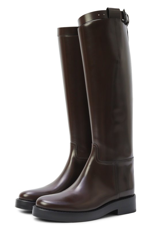 Кожаные сапоги Stan Ann Demeulemeester B0010078/LT168 Коричневый B0010078/LT168