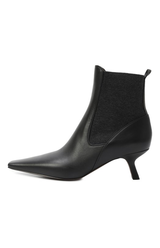 Кожаные ботильоны Brunello Cucinelli MZSKC3054P Чёрный  MZSKC3054P Фото 4