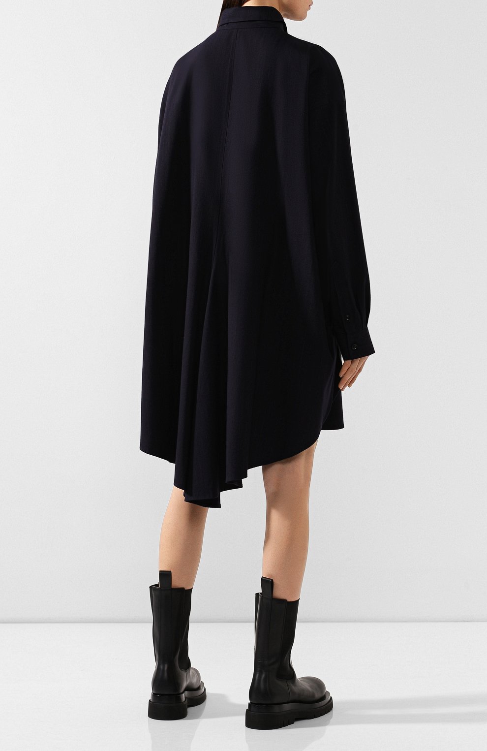 Платье из шерсти и вискозы YOHJI YAMAMOTO, арт. YC-D31-128, фото 4