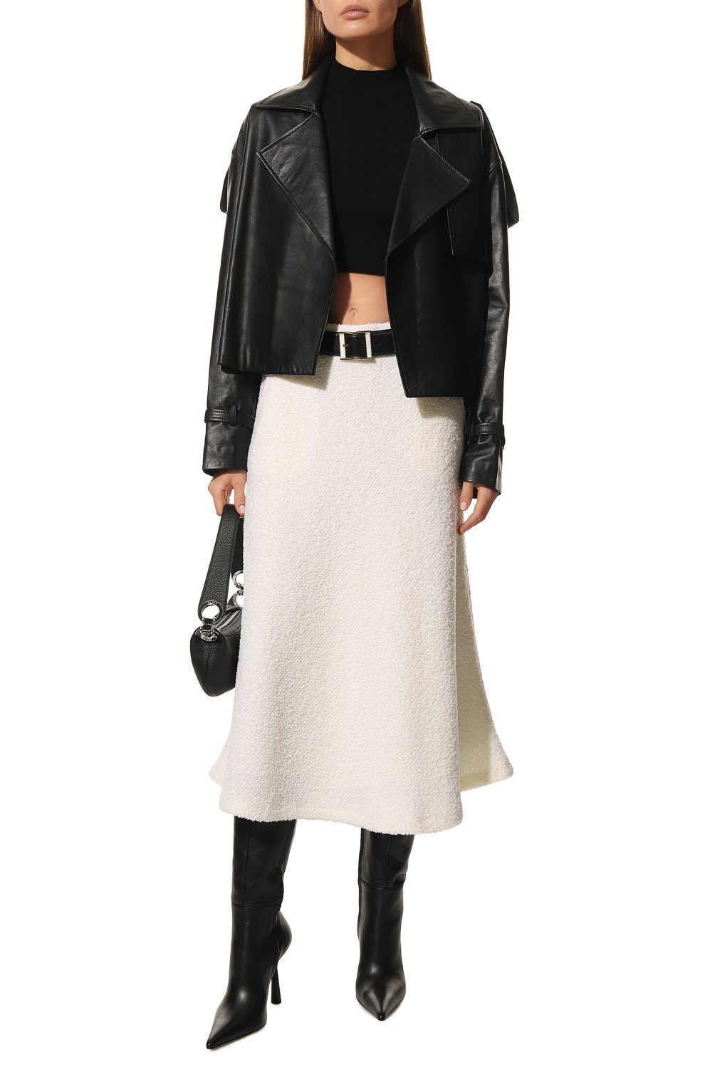 Шерстяная юбка NOBLE&BRULEE белого цвета по цене 60000 руб., арт. NB12/14122106, фото 2 Шерстяная юбка NOBLE&BRULEE, арт. NB12/14122106, фото 2