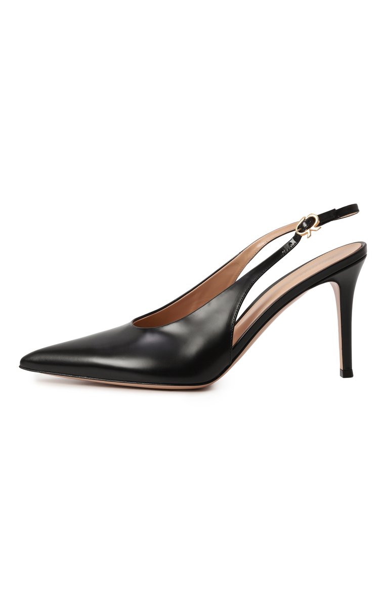 Женские кожаные туфли robbie 85 GIANVITO ROSSI черного цвета, арт. G95461.85RIC.T0KNER0 | Фото 4 (Каблук высота: Высокий; Материал внутренний: Натуральная кожа; Подошва: Плоская; Каблук тип: Шпилька; Материал внешний: Натуральная кожа; Женское Кросс-КТ: Слингбэки; Автоматизация ТО: Проставлено; Автоматизация состава: Проставлено)