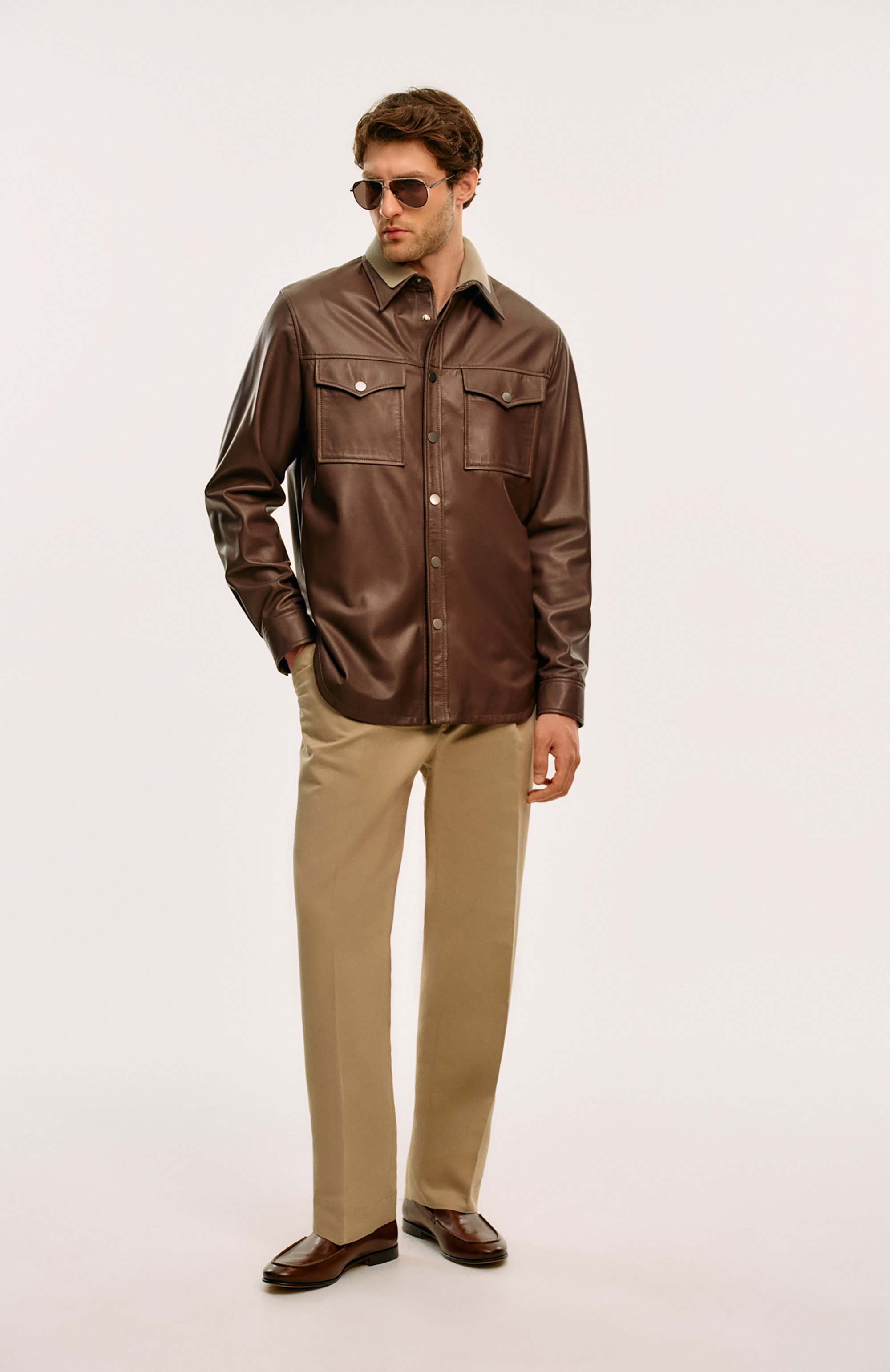 Кожаная куртка-рубашка MVST, арт. 54204/58-68, фото 7