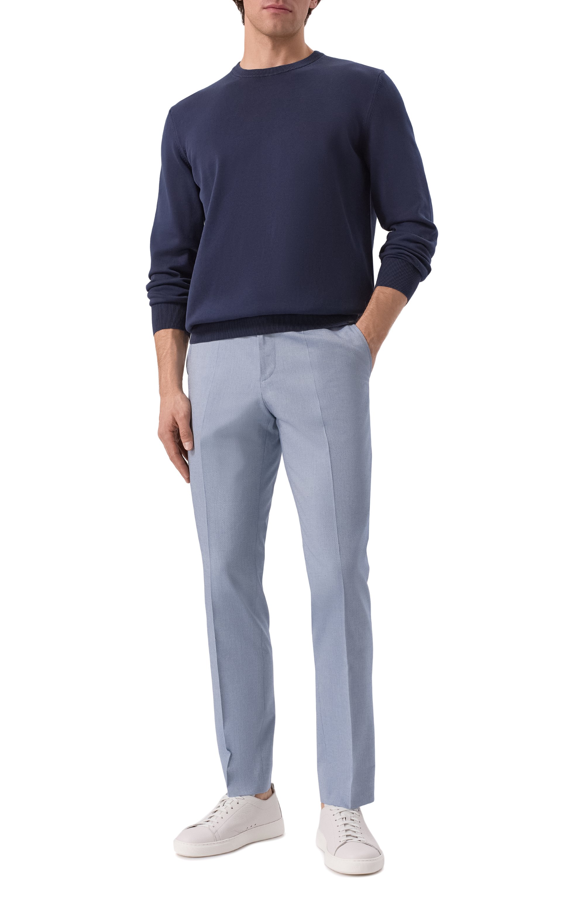 Брюки из хлопка и вискозы BOSS, арт. 50540837, фото 2