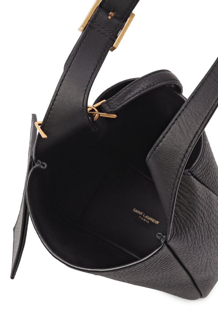 Женская сумка le 5 à 7 supple baby SAINT LAURENT черного цвета, арт. 809461/AADUU | Фото 5 (Размер: mini; Материал: Натуральная кожа; Материал сплава: Проставлено; Драгоценные камни: Проставлено)
