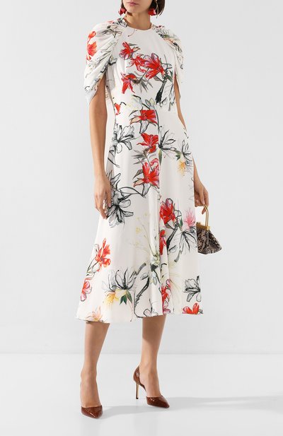 Шелковое платье ALEXANDER MCQUEEN разноцветного цвета по цене 275000 руб., арт. 620683/QDAAM, фото 2 Шелковое платье ALEXANDER MCQUEEN, арт. 620683/QDAAM, фото 2
