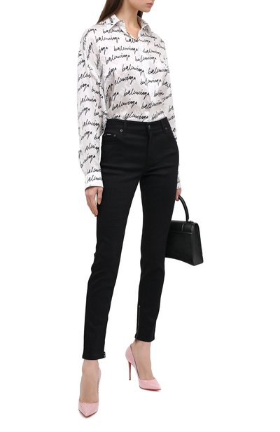 Кожаные туфли pigalle follies 100 CHRISTIAN LOUBOUTIN, арт. pigalle follies 100 patent stripes, фото 2