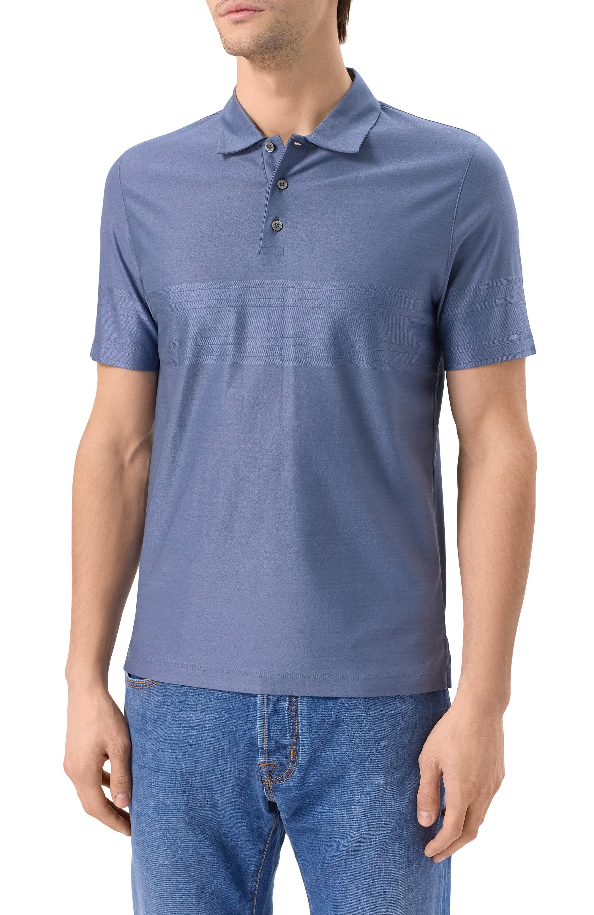 Хлопковое поло CANALI, арт. T0238/MJ02242, фото 3