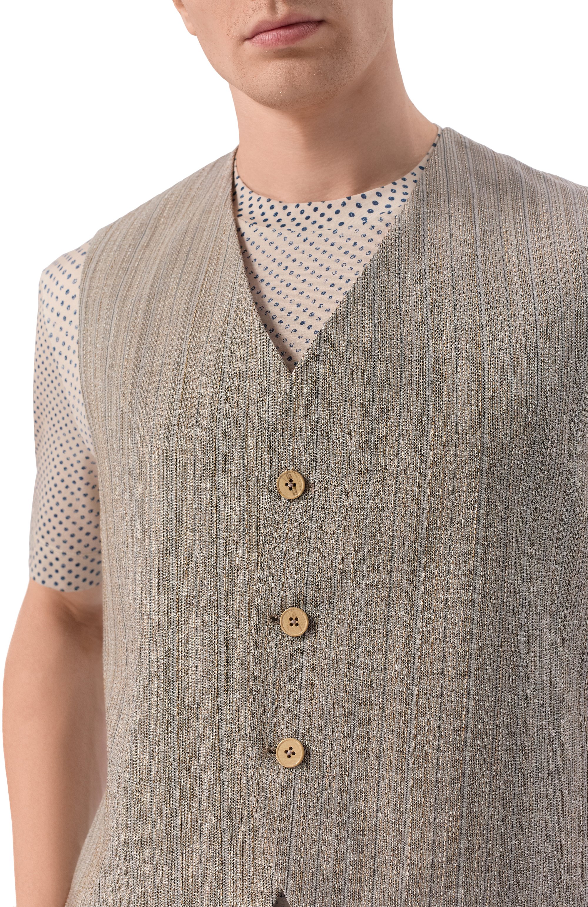 Жилет из шерсти и хлопка EMPORIO ARMANI, арт. EM005622/TE20603, фото 5