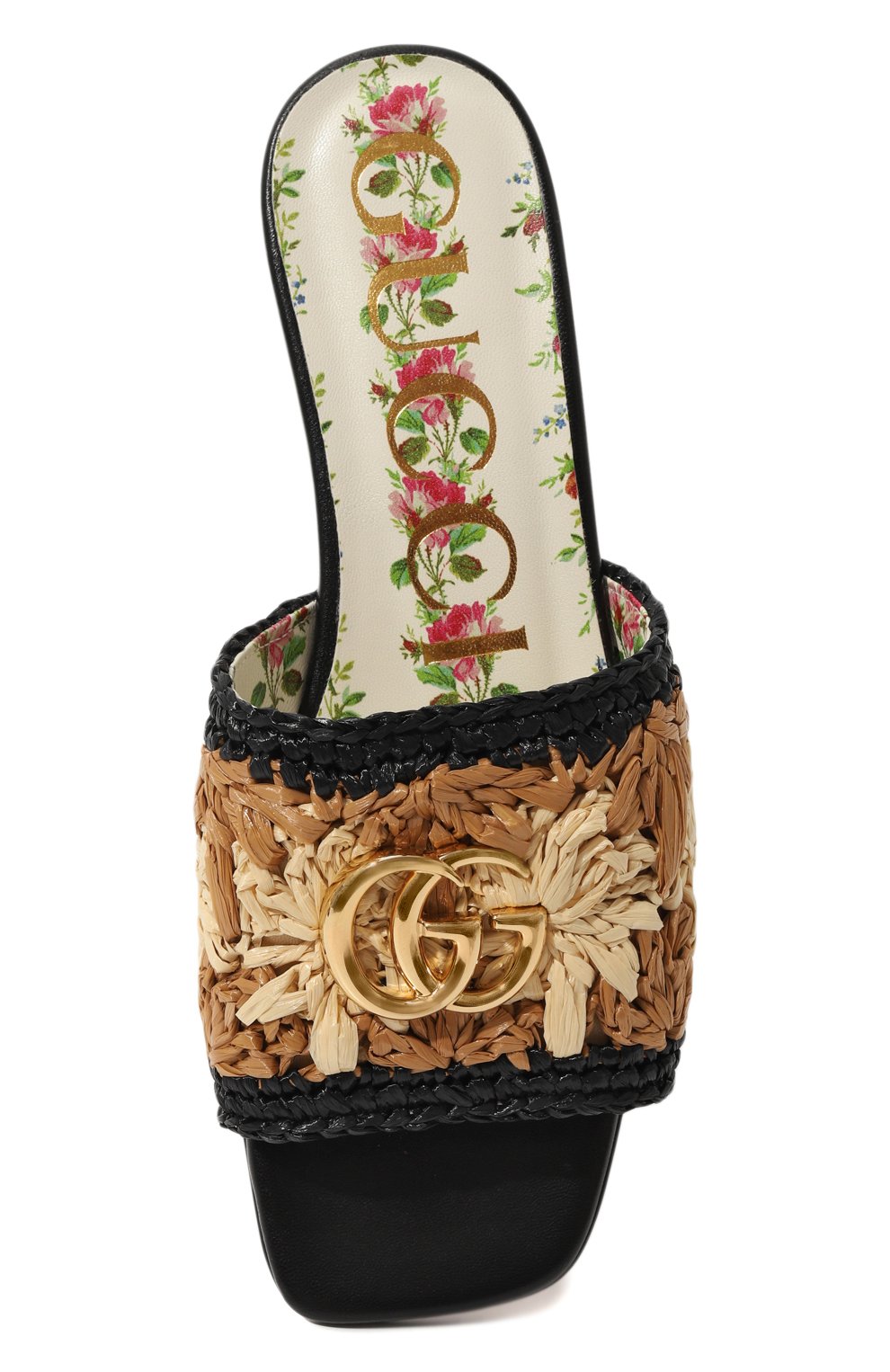 Комбинированные шлепанцы GUCCI бежевого цвета по цене 84960 руб., арт. 578428 G1G10, фото 4 Комбинированные шлепанцы GUCCI, арт. 578428 G1G10, фото 4