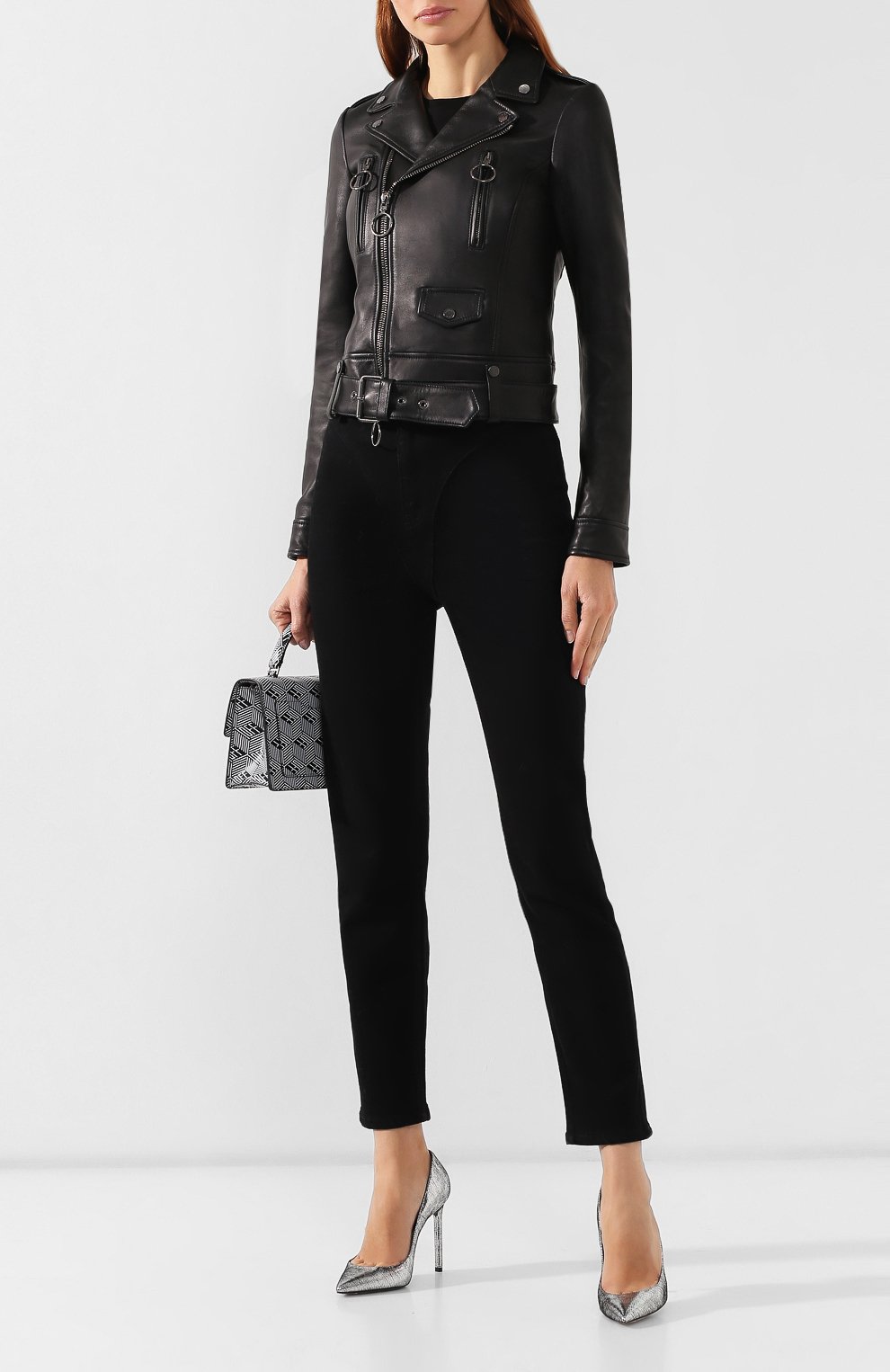 Кожаная куртка OFF-WHITE черного цвета по цене 239500 руб., арт. 0WJG002E197790831091, фото 2 Кожаная куртка OFF-WHITE, арт. 0WJG002E197790831091, фото 2