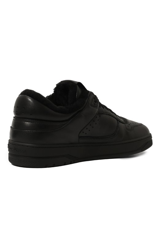 Кожаные кеды Sneak-Air Santoni MBSG22015NERPESS Чёрный  MBSG22015NERPESS Фото 5