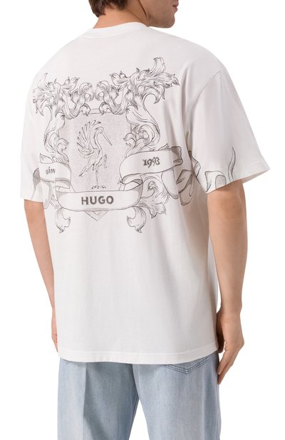 Хлопковая футболка HUGO, арт. 50542817, фото 4