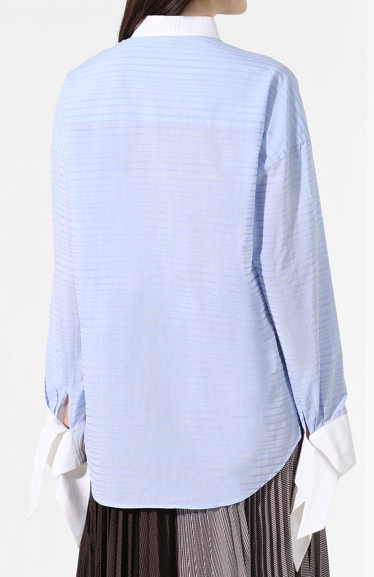 Хлопковая рубашка JEJIA, арт. CECILE SHIRT/STRIPES JAQUARD TEX 35 VAR 1, фото 1