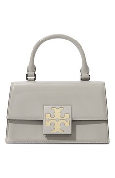 Женская сумка trend spazzolato TORY BURCH светло-серого цвета, арт. 148865 | Фото 1 (Материал: Натуральная кожа; Материал сплава: Проставлено; Размер: mini; Ремень/цепочка: На ремешке; Драгоценные камни: Проставлено)