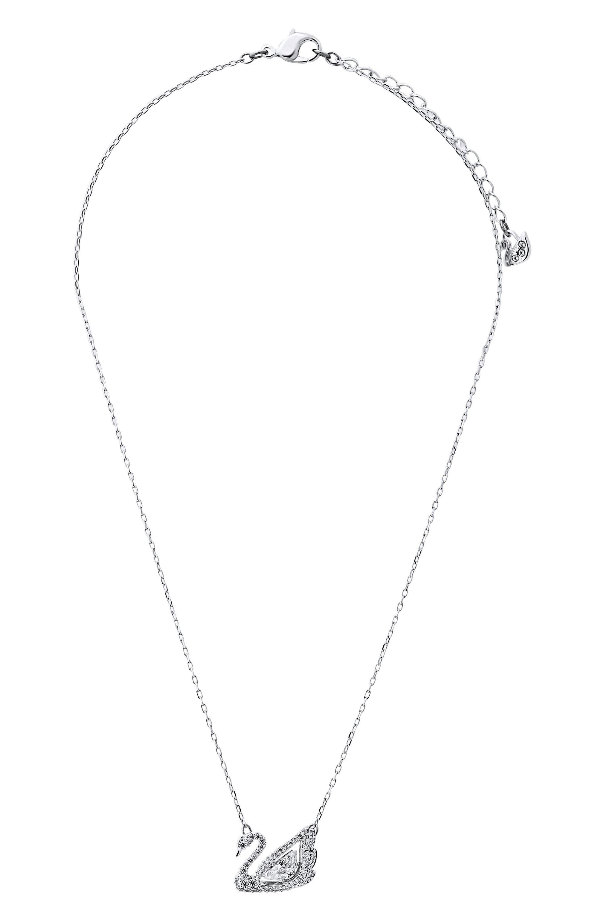 Кулон на цепочке swan SWAROVSKI серебряного цвета по цене 24500 руб., арт. 5514421, фото 1 Кулон на цепочке swan SWAROVSKI, арт. 5514421, фото 1