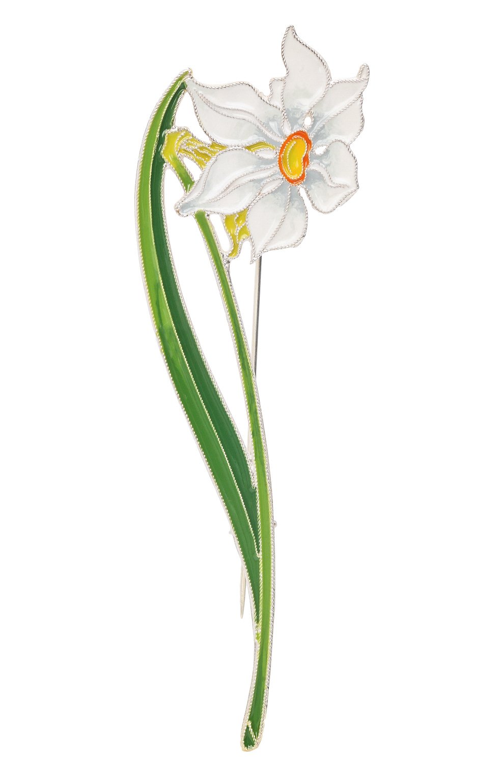 Брошь нарцисс поэтический РУССКИЕ САМОЦВЕТЫ, арт. 41475, фото 1
