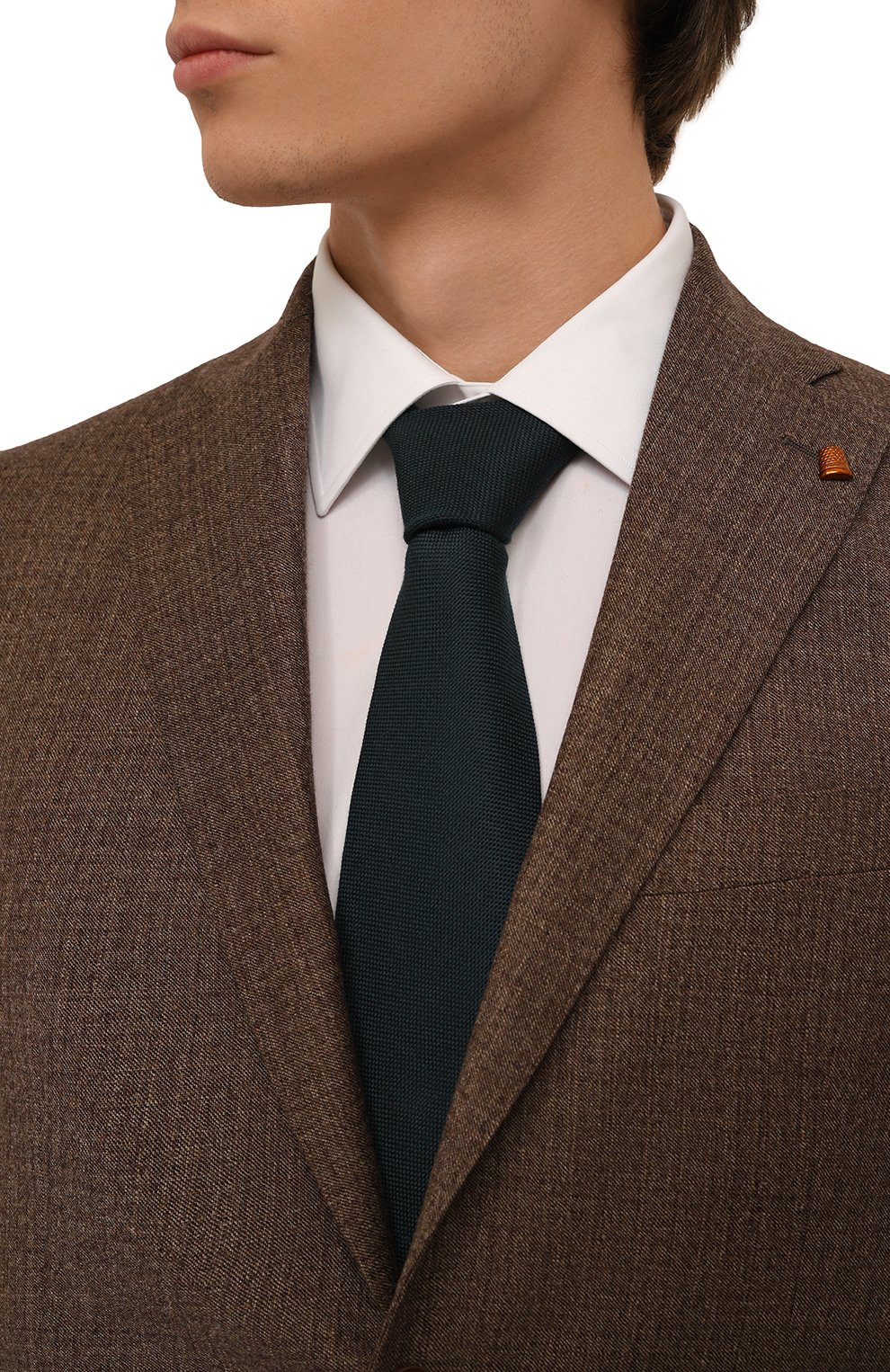 Галстук из шелка и кашемира STEFANO RICCI темно-зеленого цвета по цене 31000 руб., арт. CCX/18128, фото 2 Галстук из шелка и кашемира STEFANO RICCI, арт. CCX/18128, фото 2