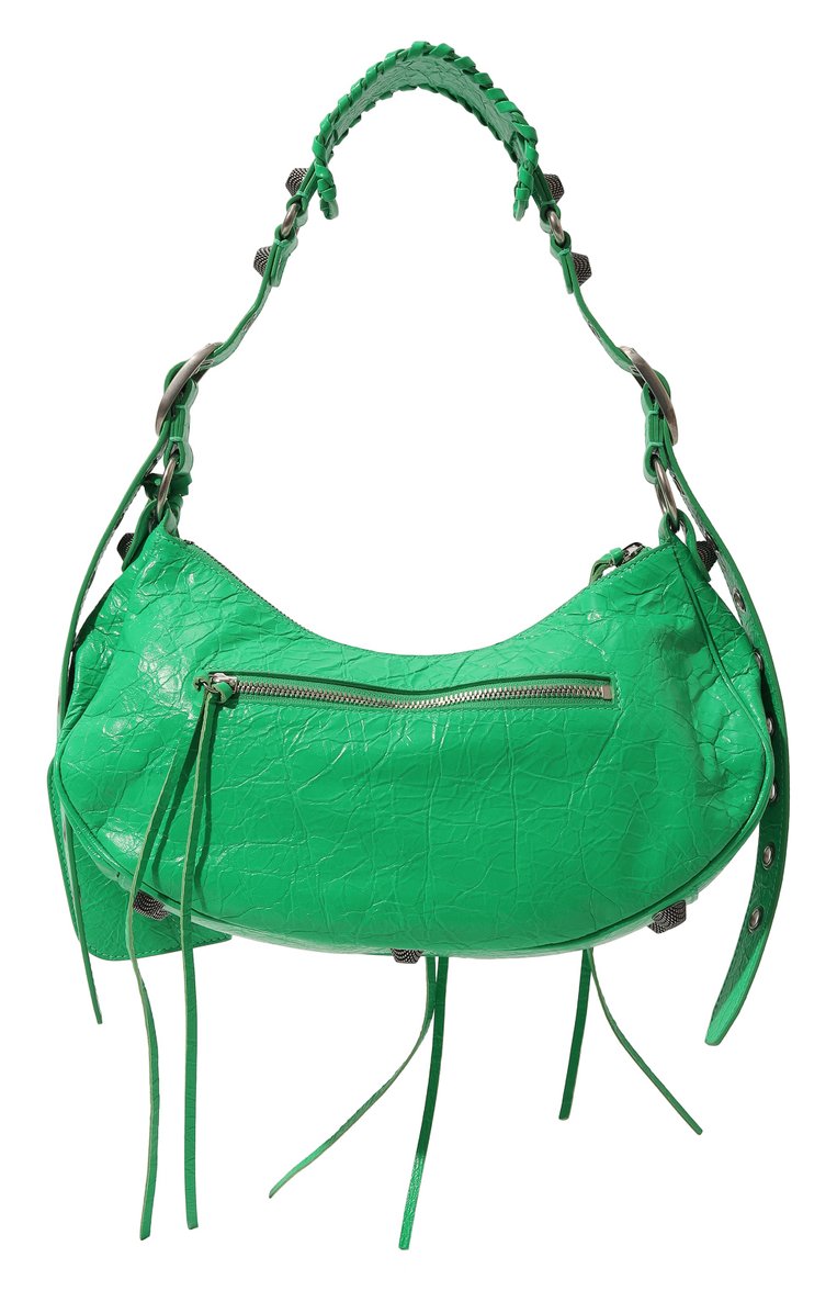 Женская сумка cagole BALENCIAGA зеленого цвета, арт. 671307/1VG9Y | Фото 6 (Ремень/цепочка: На ремешке; Размер: medium; Материал: Натуральная кожа)