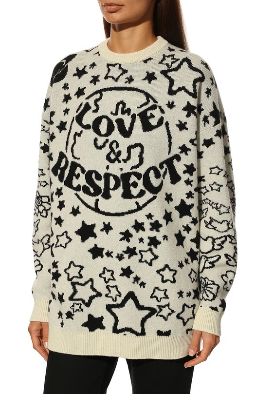 Кашемировый свитер Nervure Кремовый, фото 3