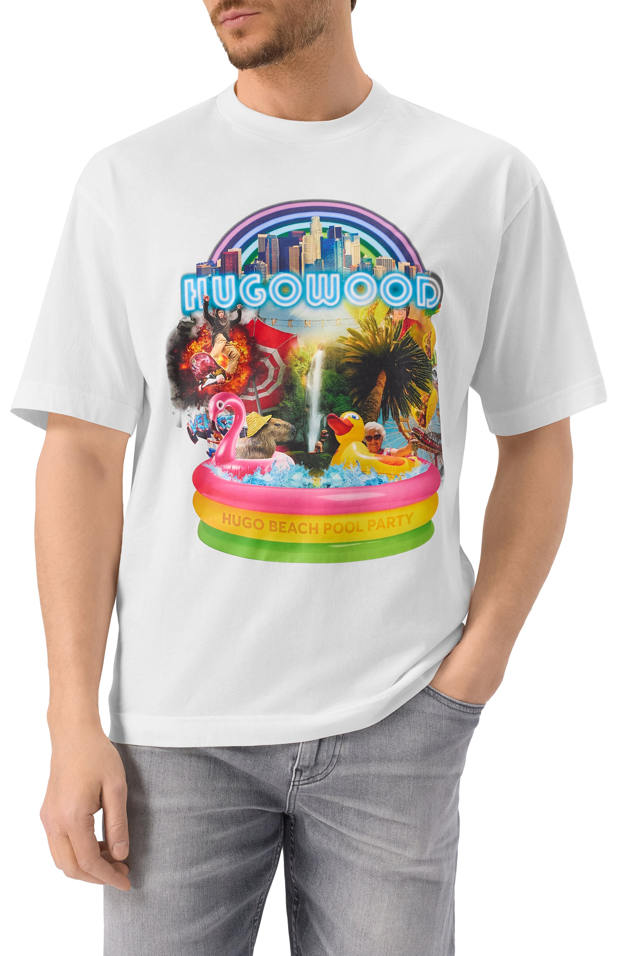 Хлопковая футболка HUGO, арт. 50538512, фото 3