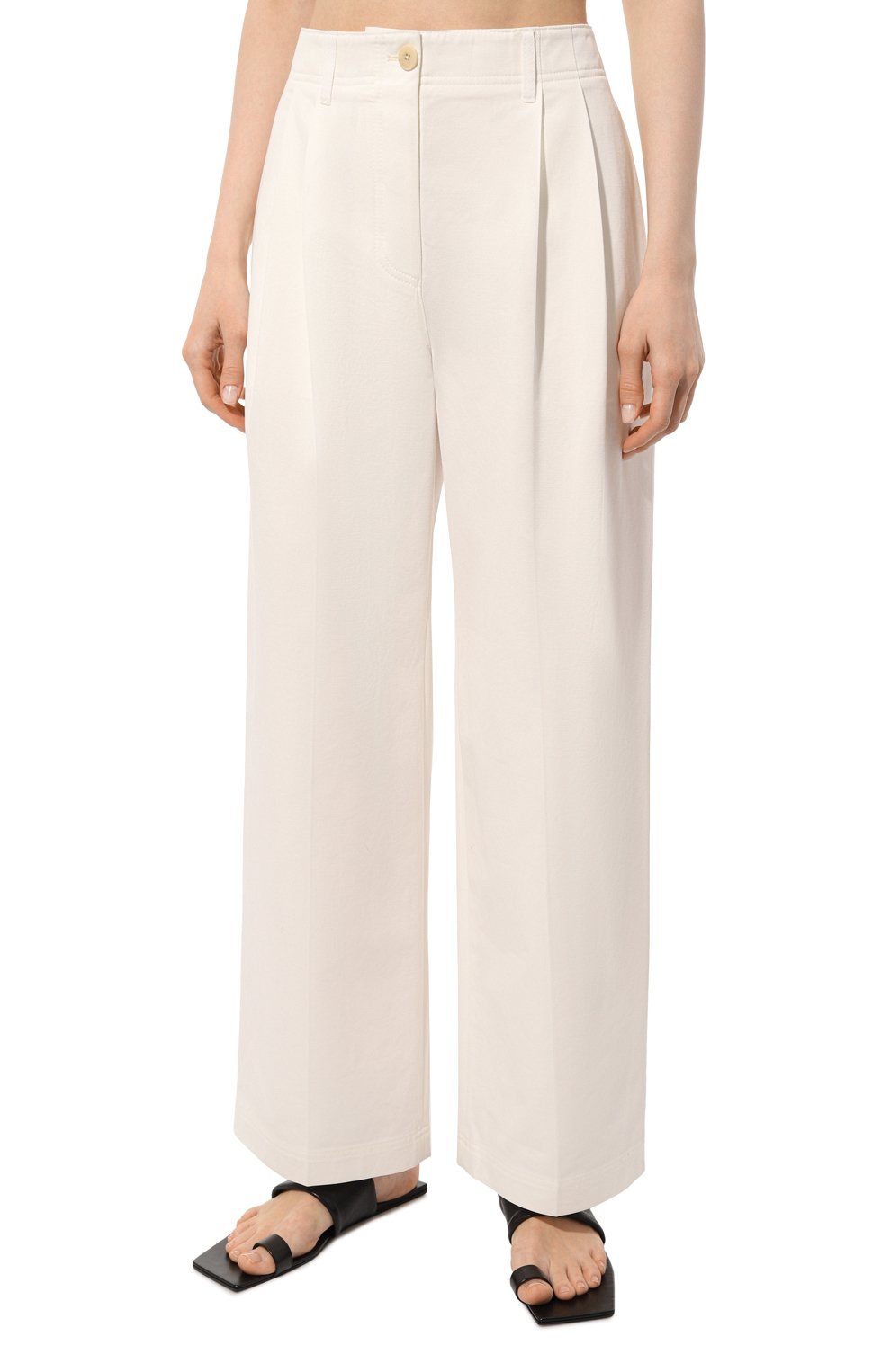 Хлопковые брюки TOTEME, арт. 242-WRB1641-FB0103, фото 4