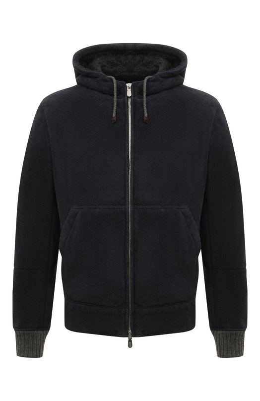 Бомбер из овчины Brunello Cucinelli MPMHV1741 Синий MPMHV1741