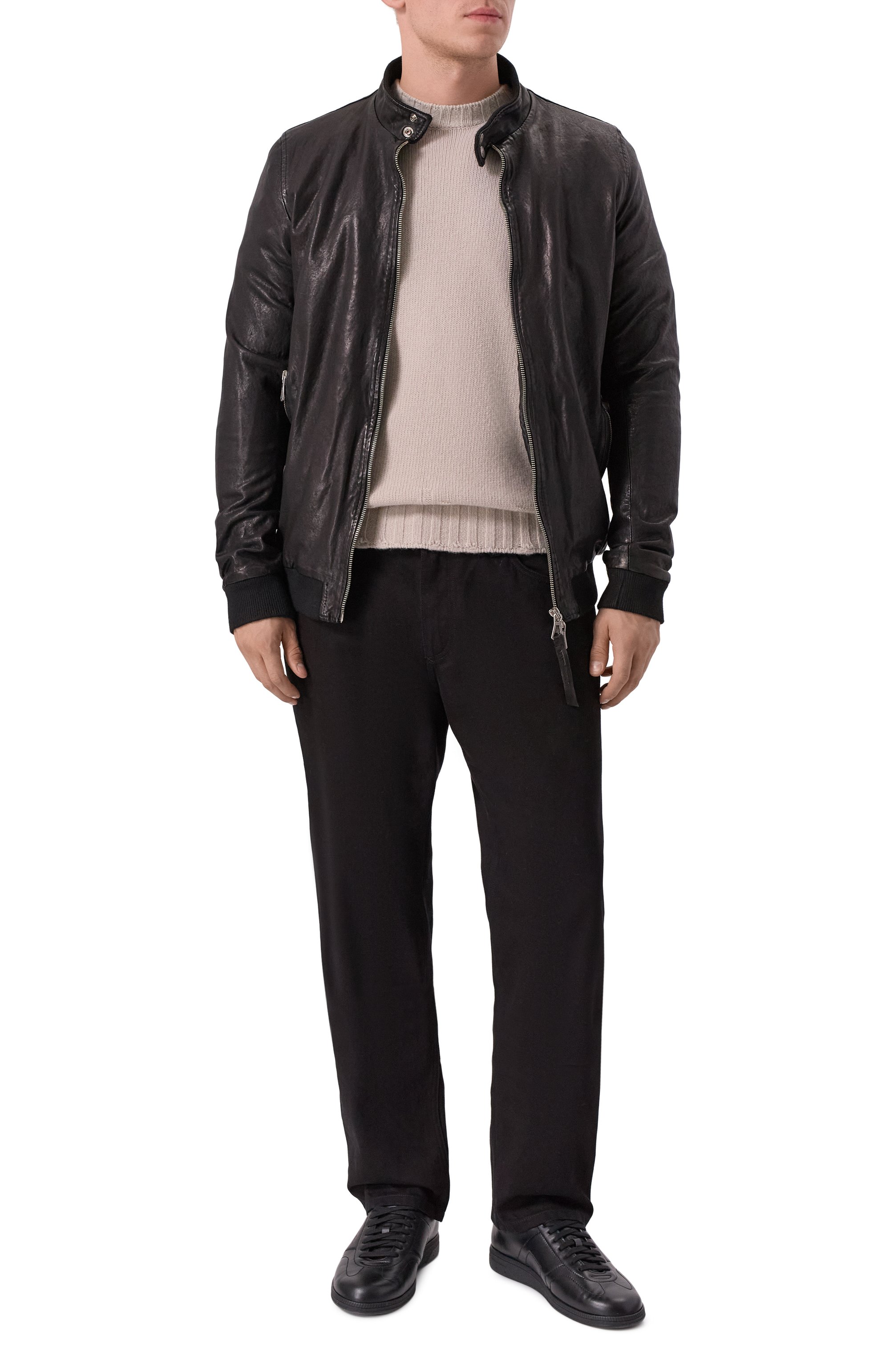 Кожаный бомбер NEVER ENOUGH, арт. MJL005, фото 2