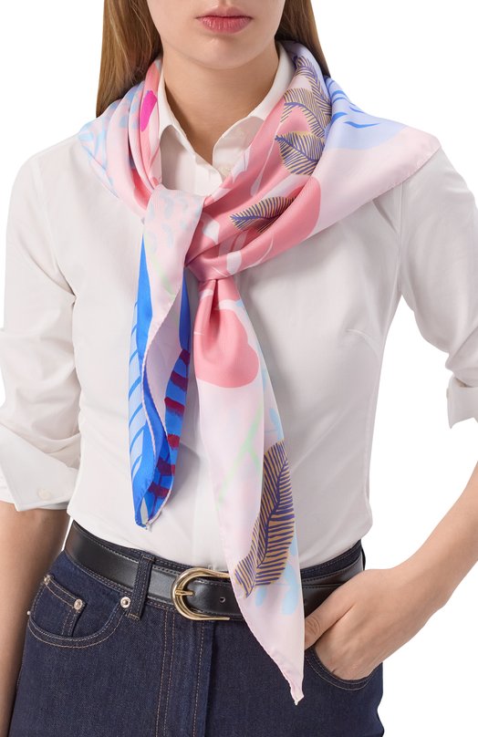 Шелковый платок Petitjean Paris 5C24 Розовый  5C24 Фото 2