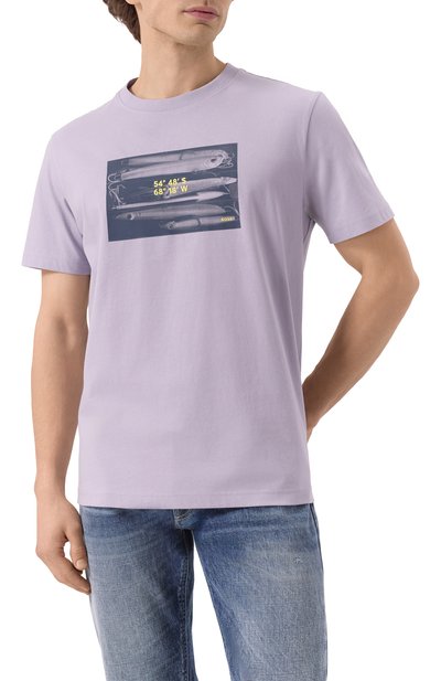 Хлопковая футболка BOSS ORANGE, арт. 50539194, фото 3