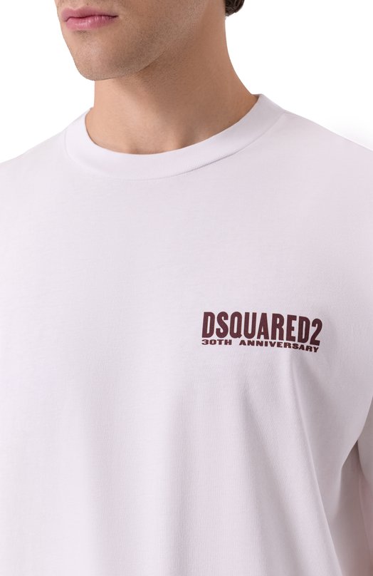 Хлопковая футболка Dsquared2 S71GD1609/D20020 Белый  S71GD1609/D20020 Фото 5