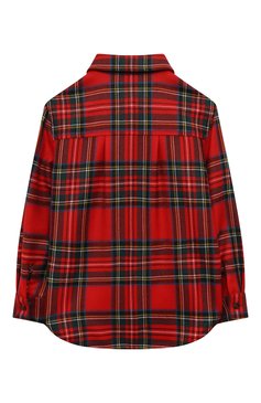 Детское шерстяная рубашка DOLCE & GABBANA красного цвета, арт. L55S90/FQ2C9/2-6 | Фото 2 (Рукава: Длинные; Материал внешний: Шерсть; Случай: Повседневный)