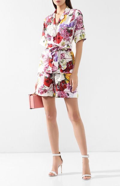 Шелковые шорты DOLCE & GABBANA разноцветного цвета по цене 109500 руб., арт. FTAM7T/HS10D, фото 2 Шелковые шорты DOLCE & GABBANA, арт. FTAM7T/HS10D, фото 2