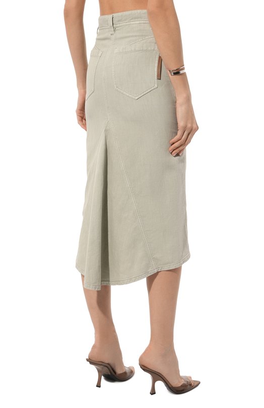 Джинсовая юбка Brunello Cucinelli ML996B1308 Зелёный  ML996B1308 Фото 4