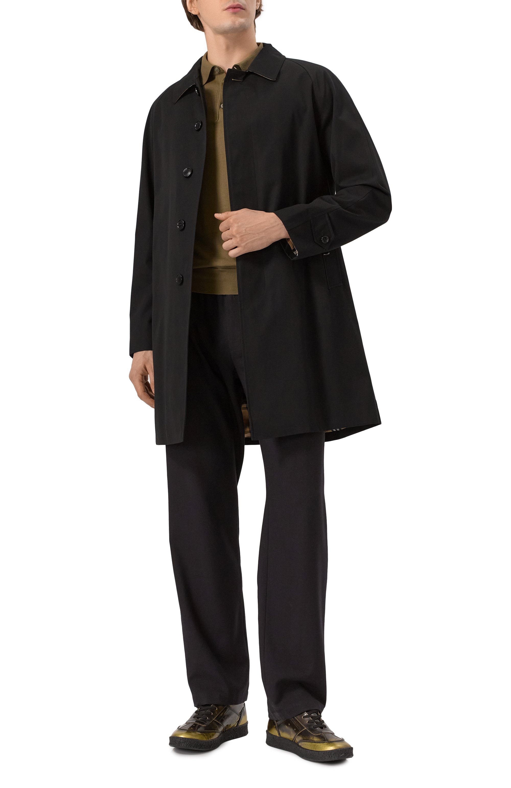 Хлопковый плащ BURBERRY, арт. 8079394, фото 2