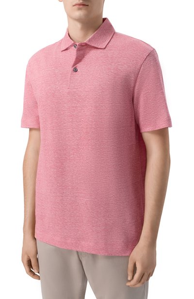 Поло изо льна и хлопка BOSS, арт. 50559147, фото 3