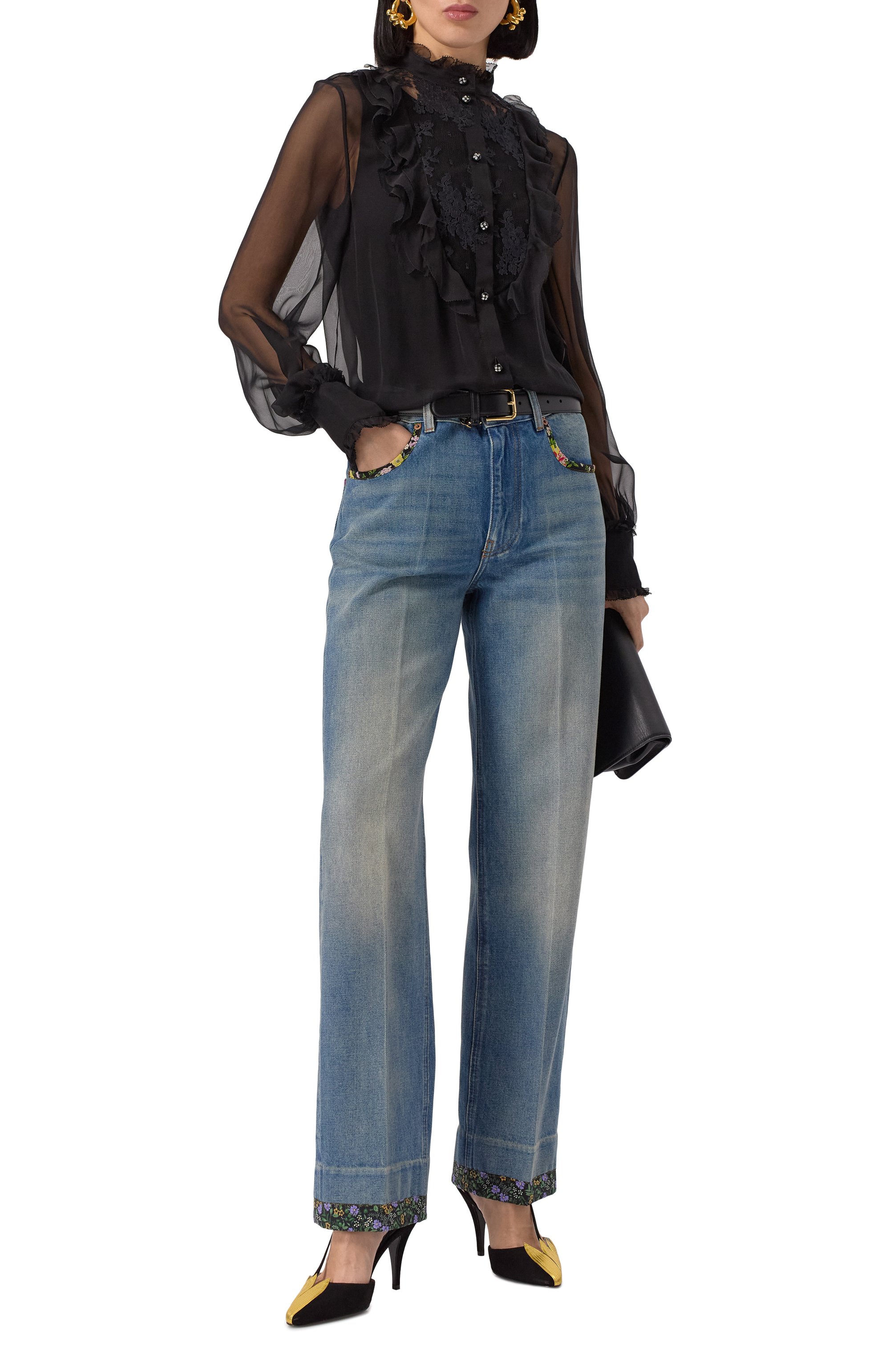 Шелковая блузка VALENTINO, арт. 6B0AB7J0/2UP, фото 2