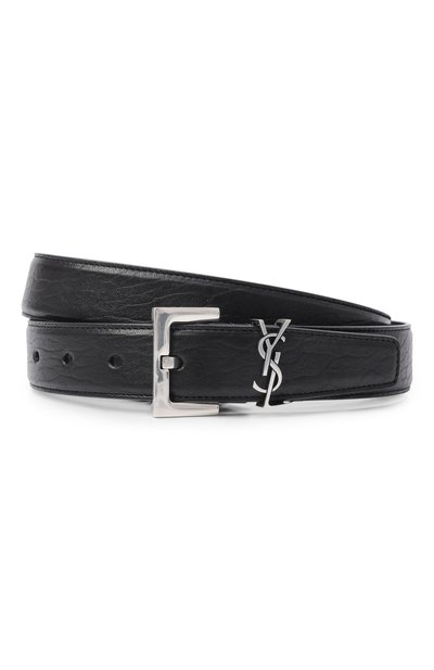 Мужской кожаный ремень SAINT LAURENT, арт. 634440/AAC8A