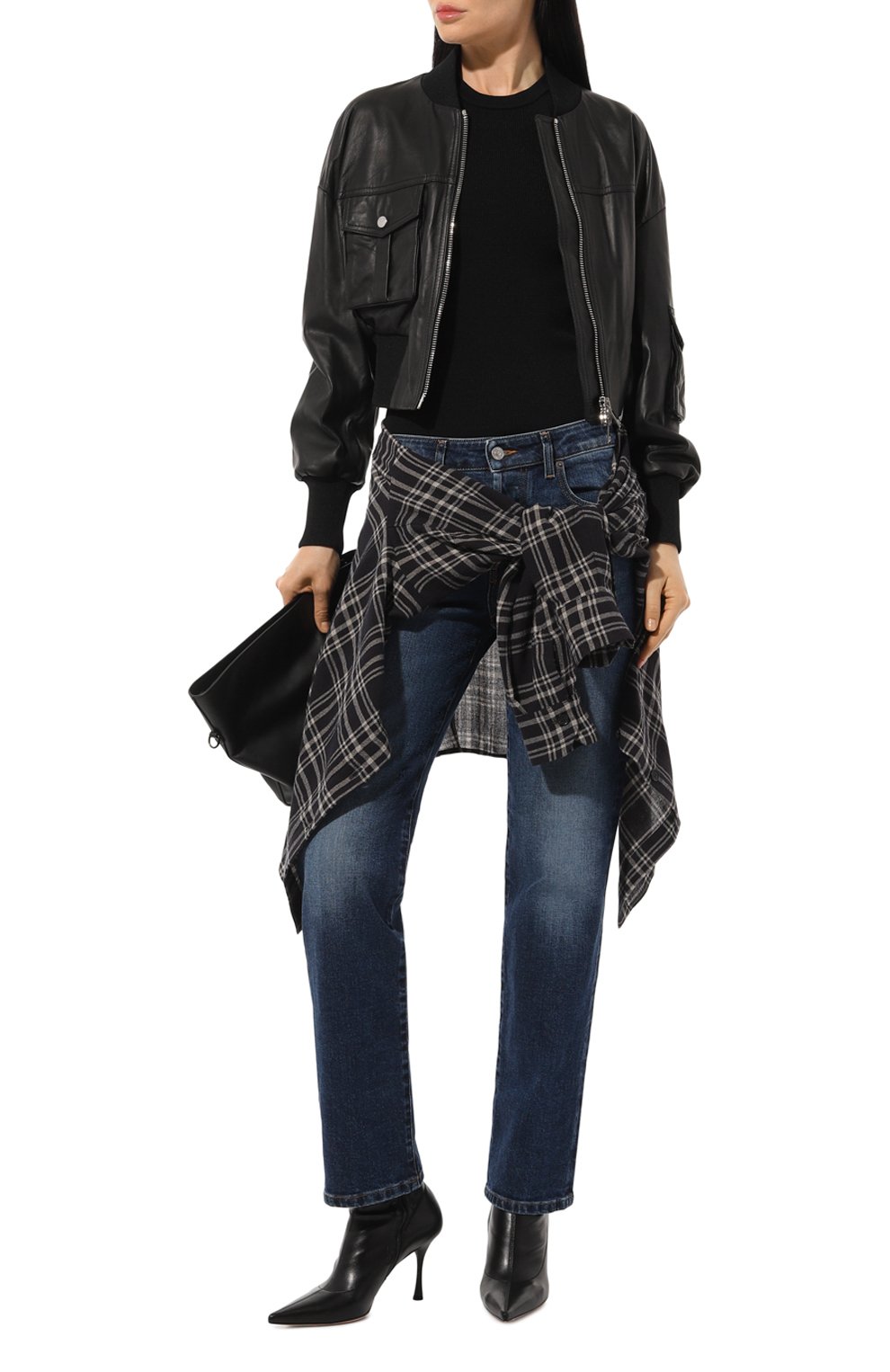 Кожаный бомбер DONDUP черного цвета по цене 89950 руб., арт. DJ609/PL0511D XXX, фото 2 Кожаный бомбер DONDUP, арт. DJ609/PL0511D XXX, фото 2