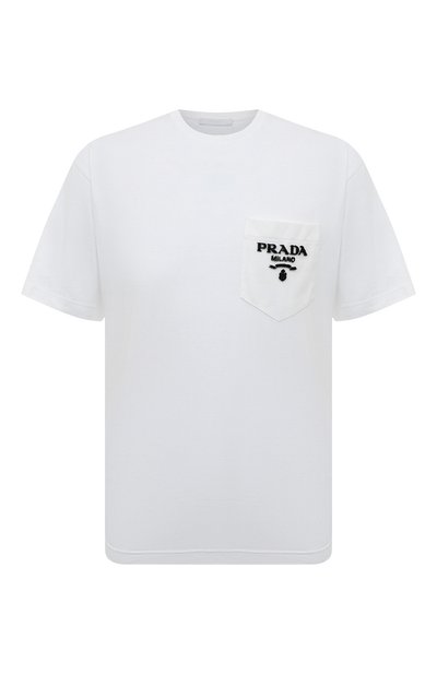 Хлопковая футболка PRADA, арт. UJN787-1Z53-F0009-221, фото 1