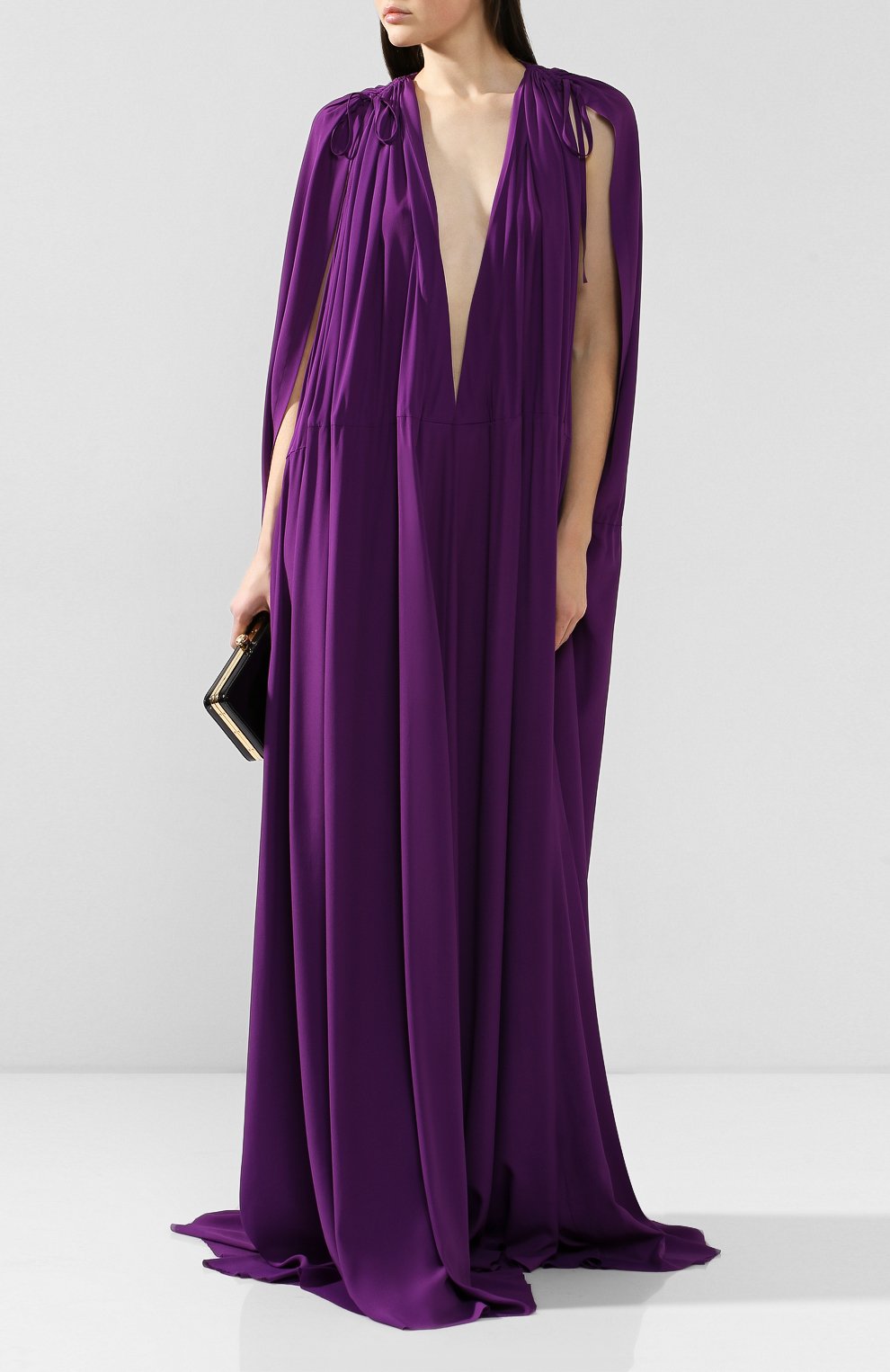 Платье-макси ANN DEMEULEMEESTER фиолетового цвета по цене 161000 руб., арт. 1902-2314-103-058, фото 2 Платье-макси ANN DEMEULEMEESTER, арт. 1902-2314-103-058, фото 2