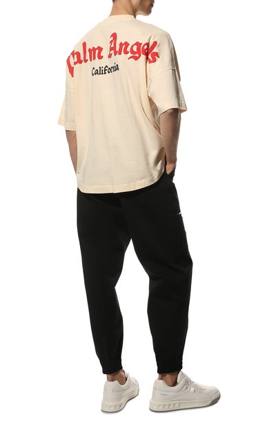 Хлопковая футболка PALM ANGELS, арт. PMAA002S22JER0030325, фото 2