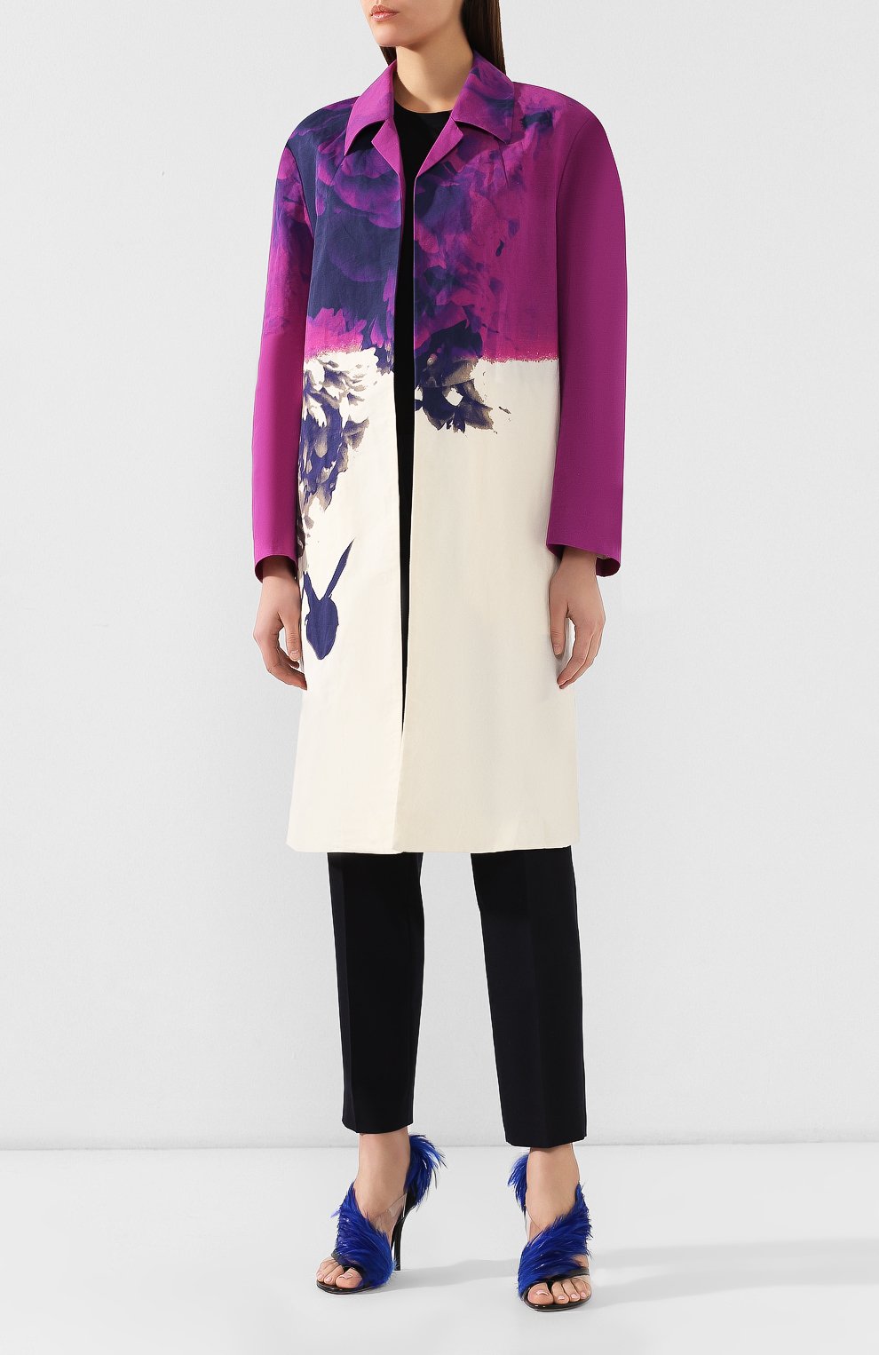 Пальто из смеси хлопка и льна DRIES VAN NOTEN, арт. 191-10204-7359, фото 3