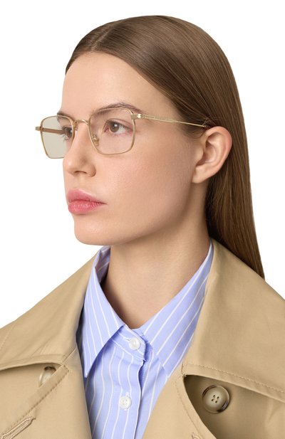 Оправа SAINT LAURENT золотого цвета по цене 40900 руб., арт. SL 729 006, фото 3 Оправа SAINT LAURENT, арт. SL 729 006, фото 3