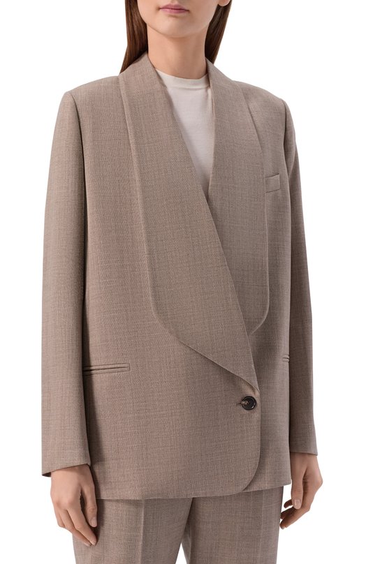 Шерстяной жакет Loro Piana FA06453 Бежевый  FA06453 Фото 3