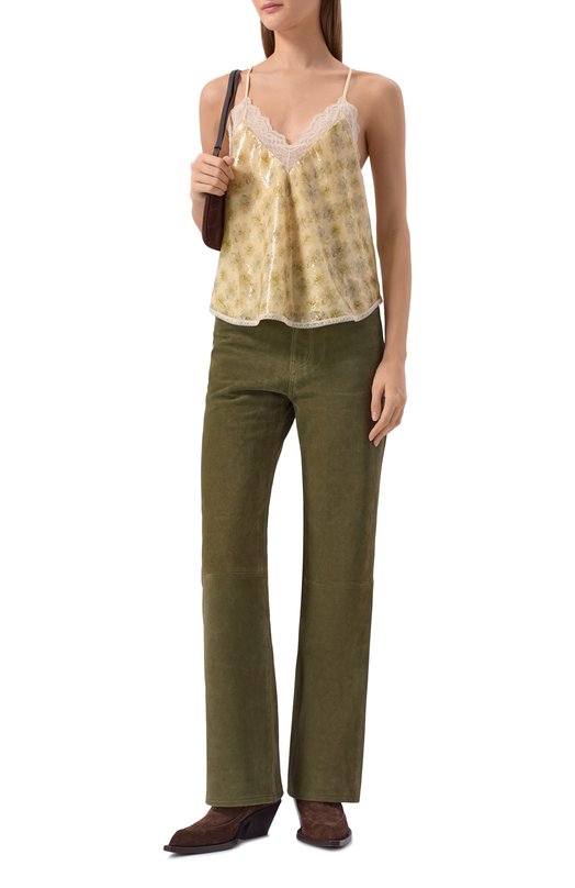 Топ с отделкой пайетками Zadig and Voltaire WWCR01323 Кремовый  WWCR01323 Фото 2