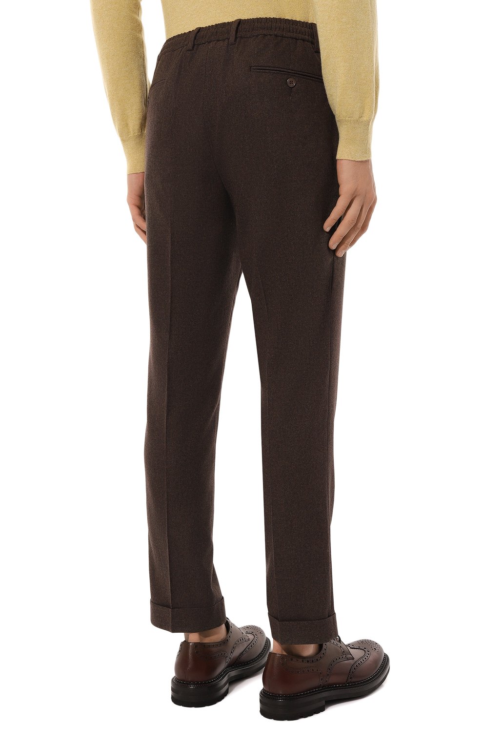 Шерстяные брюки GRAN SASSO коричневого цвета по цене 44600 руб., арт. 76115/51306, фото 4 Шерстяные брюки GRAN SASSO, арт. 76115/51306, фото 4